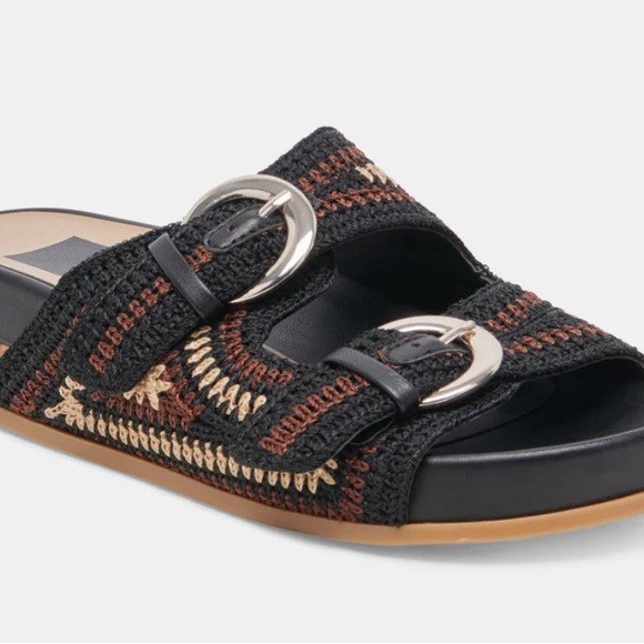 Dolce Vita Black and Brown Sandals - Picture 8 of 9